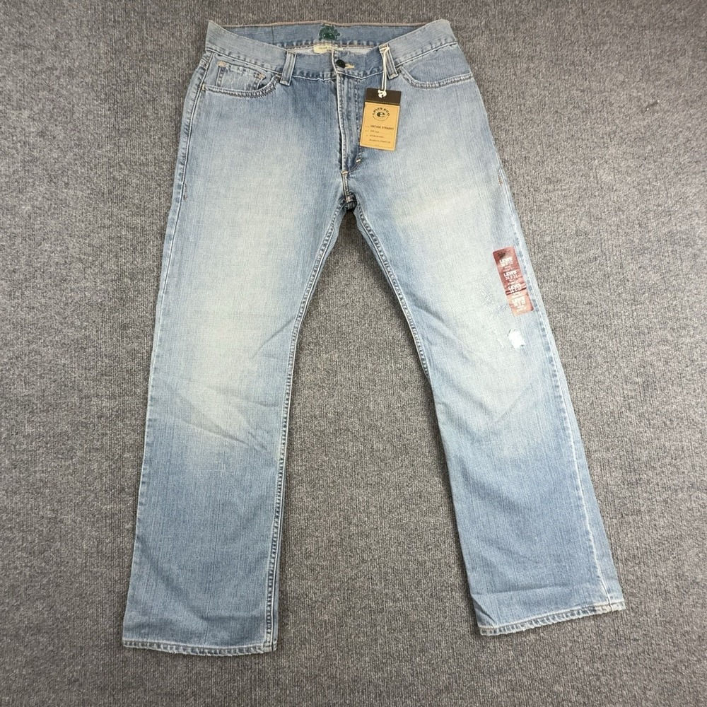 Levis 539 Vintage Straight Jeans Mens 36x32 Light Wash Blue Relaxed Denim Pants